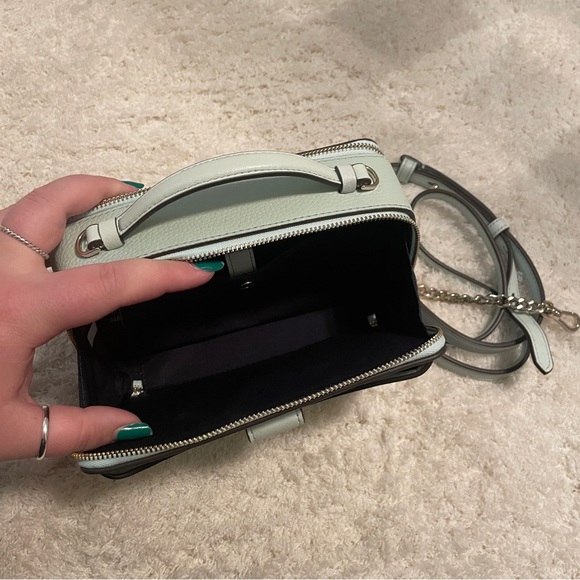 Kate Spade Essential Double Zip Crossbody Handbag in Crystal Blue - Picture 10 of 11